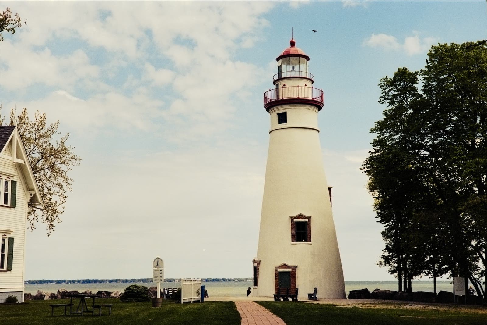 Converted positive of the same lighthouse frame